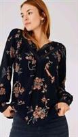 Fat Face Mabel Ikat Tapestry Blouse Black Size 10 New Without Tags - 10 Regular