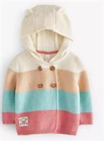 EX Fat Face Baby Knitted Colour Block Cardigan Sizes Up TO 1 MONTH - 2-3 (SF1)