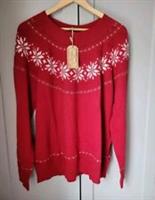 Fat Face Womens Wool Christmas Jumper Snowflake Size 20 - Light Knit - BNWT - 20 Regular