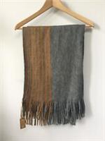 BNWT Mens Fat Face Charcoal Striped Scarf, Tagged