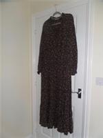 BNWoT FAT FACE Size 20 R Stunning Black Mix Long Sleeve Buffet Style Dress NEW - 20 Plus