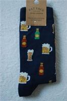 FAT FACE Cotton Rich Navy Blue Beer Mens Novelty Socks - 9.5-11 Regular