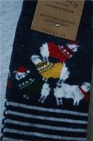 FAT FACE Cotton Rich Navy Blue Mens Novelty Socks Llama in Winter Jumper - 6.5-9 Regular