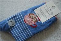 FAT FACE Cotton Rich Blue Ladies Novelty Socks Hedgehog in Cup - One Size Regular