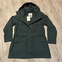 Fat Face Dark Green Waterproof Coat - Uk Size 16 - BNWT - Full Zip - Taped Seams - 16 Regular