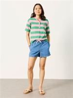 FatFace Cosby Womens Light Wash Denim Shorts Elasticated Drawstring Cotton UK 10 - 10 Regular