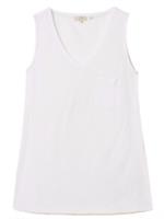 Fat Face Womens Vernie Sleeveless Summer Tank Top In White - 6 Regular