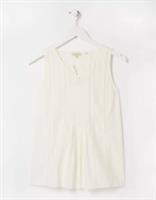 Fat Face Women's Sleeveless Cassie Cotton Broderie Cami In Ivory - 6 Regular