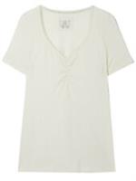 Fat Face Women's Ivory Gathered Lace Trim Rosa Short Sleeve Pyjama T-Shirt - 6 Regular