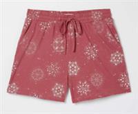 Fat Face Women's Pyjama Lounging Jersey Pink Snowflake PJ's Shorts ONLY - 6 Regular