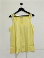 Ex Fat Face Womens Yellow Lace Detail Sleeveless Vest - 20 Regular