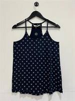 Ex Fat Face Women's Sleeveless Shell Print Cami Top in Navy - M Regular