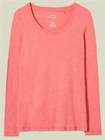 ExFat Face Cora Women's Long Sleeve Cotton Relaxed Top in Pink - 12 Regular