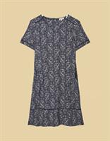 Ex Fat Face Women's Short Sleeve Paisley Jersey Dress in Navy - 8 Long