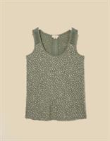 Ex Fat Face Women's Double Spot Halle Lace Sleeveless Vest in Greem - 10 Regular