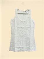 Ex Fat Face Women's Sleeveless Embroidered Floral Vest in White - 10 Regular