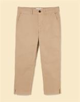 Ex Fat Face Women's Crepe Cropped Chinos in Stone - 14 Regular