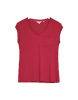 Ex Fat Face Women's Short Sleeve Avebury T Shirt in Red - 8 Regular