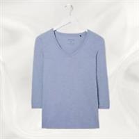 Ex Fat Face Womens Long Sleeve Kemi 3/4 Sleeve Top in Blue - 6 Regular