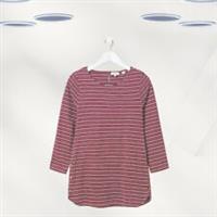 Ex Fat Face Womens 3/4 Sleeve Tulip Sparkle Stripe Top in Purple (Defect) - 6 Regular