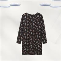 Ex Fat Face Women's Star Floral Sweat Dress in Black - S Regular