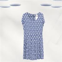 Ex Fat Face Women's Short Sleeve Floral Dress in Blue - 14 Regular