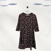 Ex Fat Face Women's Long Sleeve Jersey Dress in Purple Floral - 12 Regular