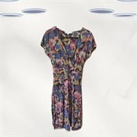 Ex Fat Face Women's Short Sleeve Floral Wrap Dress In Multi - 12 Regular