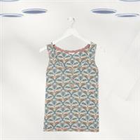 Ex Fat Face Women's Lounging Leopard Print Pyjama Top in Multi - 12 Regular