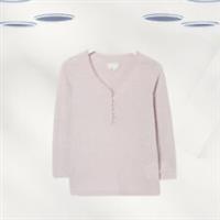 Ex Fat Face Women's Henley Warm Pyjama Lounge T-Shirt in Lilac (Defect) - 6 Regular