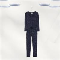 Ex Fat Face Women's Jersey Star PJ Jumpsuit in Navy (Defect) - 12 Regular