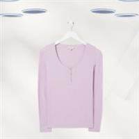 Ex Fat Face Women's Long Sleeve Scoop Neck T-Shirt in Lilac (Defect) - 12 Regular