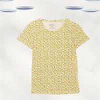 Ex Fat Face Womens Short Sleeve Butterfly Organic Cotton T-Shirt in Yellow - 18 Regular