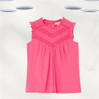 Ex Fat Face Womens Sleeveless Embroidered Vest Top in Pink - 6 Regular