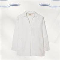 Ex Fat Face Women's Long Sleeve Saunton Linen Shirt in White - 8 Regular