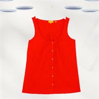 Ex Fat Face Womens Sleeveless Flora Vest in Red - 14 Regular