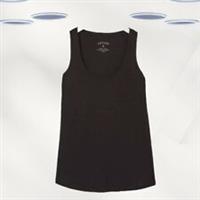 Ex Fat Face Womens Sleeveless Summer Organic Cotton Vest in Black - 8 Regular