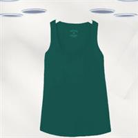 Ex Fat Face Womens Sleeveless Summer Organic Cotton Vest in Green - 8 Regular