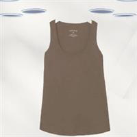 Ex Fat Face Womens Sleeveless Summer Organic Cotton Vest in Light Brown - 6 Regular