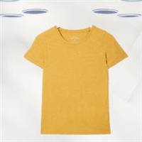 Ex Fat Face Womens Short Sleeve Keira Organic Cotton T-Shirt in Yellow - 12 Regular