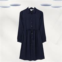 Ex Fat Face Women's Long Sleeve Corbe Shirt Dress in Navy (Defect) - 12 Regular