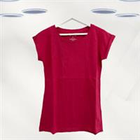 Ex Fat Face Womens Short Sleeve Organic Cotton T-shirt in Hot Pink - 6 Regular