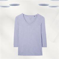 Ex Fat Face Womens 3/4 Sleeve Keme Organically Cotton Top in Lilac (Defect) - 8 Regular