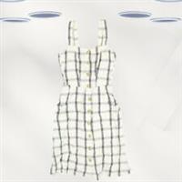 Ex Fat Face Women's Sleeveless Check Dress in Ivory - 12 Regular