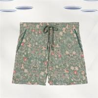 Ex Fat Face Women's Jersey Astred Floral Pyjama Shorts in Green (Defect) - 12 Regular