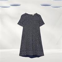 Ex Fat Face Womens Simone Jersey Wave Dot Dress in Blue (Defect) - 12 Regular