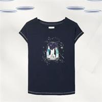 Ex Fat Face Women's Snow Globe Graphic T-Shirt in Navy (Defect) - 14 Regular