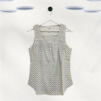 Ex Fat Face Womens Sleeveless Summer Floral Vest In Ivory - 12 Regular