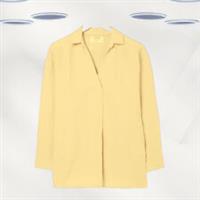 Ex Fat Face Women's Long Sleeve Saunton Linen Shirt in Yellow - 12 Regular