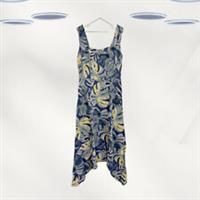 Ex Fat Face Women's Sleeveless Summer Midi Dress in Blue Floral (Defect) - 10 Regular